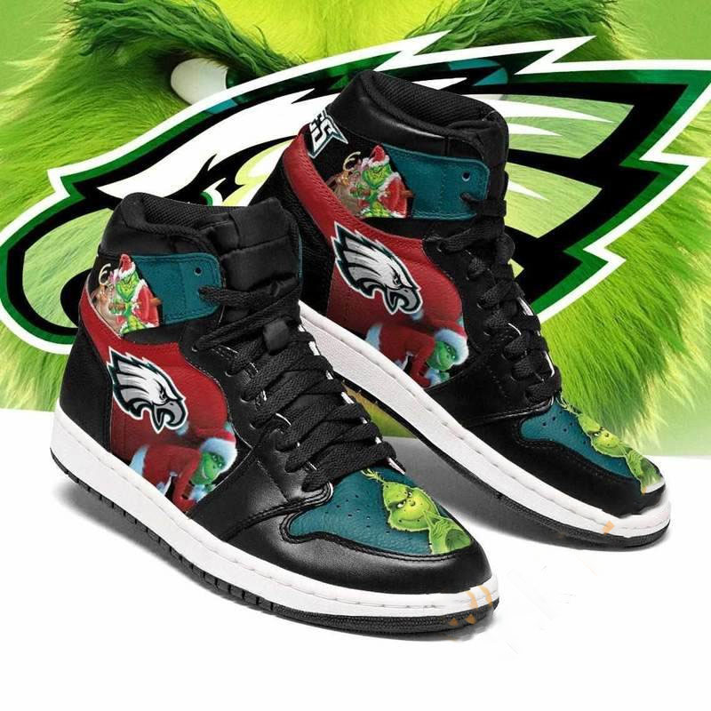 The Grinch Philadelphia Eagles Nfl Custom Air Jordan Shoes