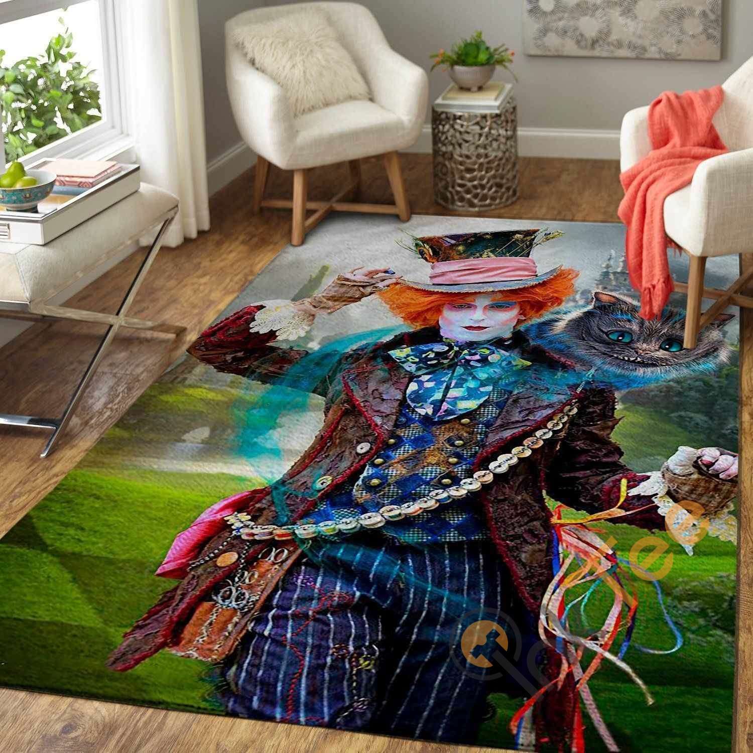 The Mad Hatter Alice In Wonderland Area Rug 1 The Mad Hatter Alice In Wonderland Area Rug