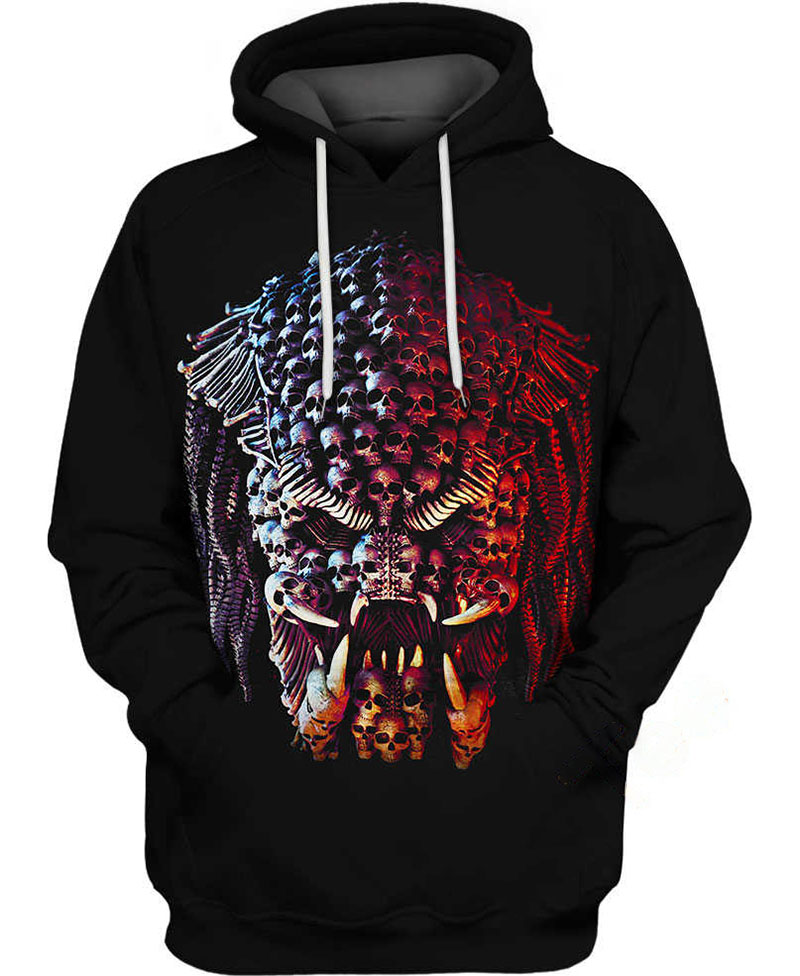 The Predator Drops A Skull Hoodie 3D