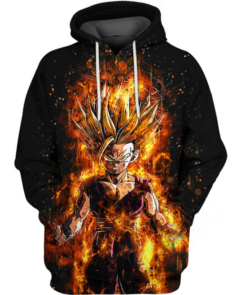 The Rage Of Son Gohan Hoodie 3D 4 The Rage Of Son Gohan Hoodie 3D