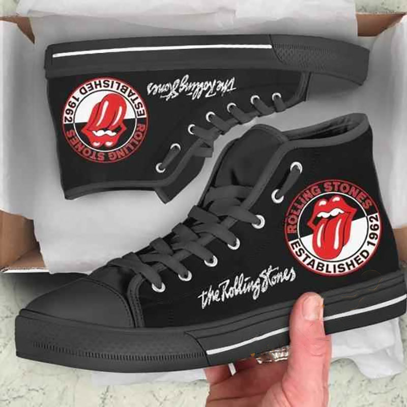 3D The Rolling Stones High Top Shoes