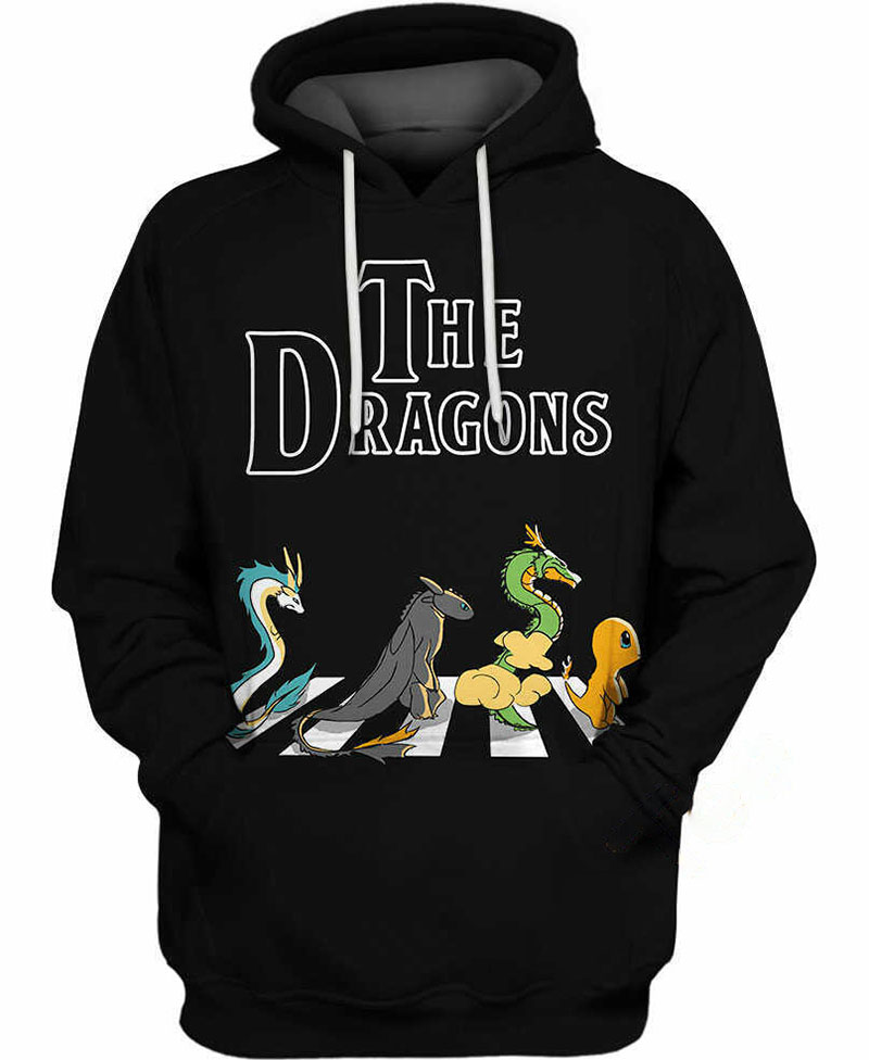 The Walking Dragons Hoodie 3D 16 The Walking Dragons Hoodie 3D