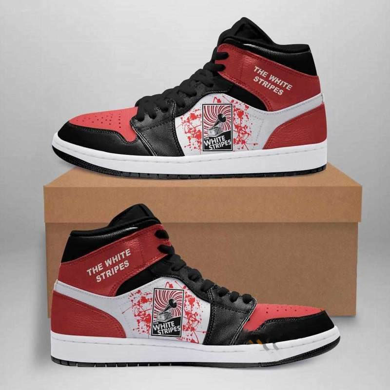 The White Stripes Rock Band Custom Air Jordan Shoes