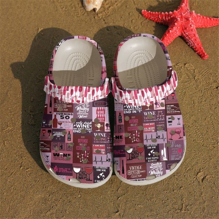 The Wine I Go Both Ways Crocs Clog Shoes