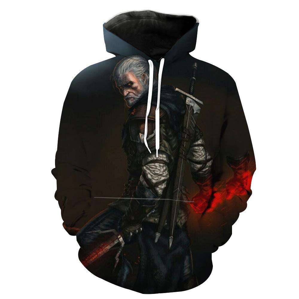 The Wolf Geralt Epic Witcher Hoodie 3D 1 The Wolf Geralt Epic Witcher Hoodie 3D