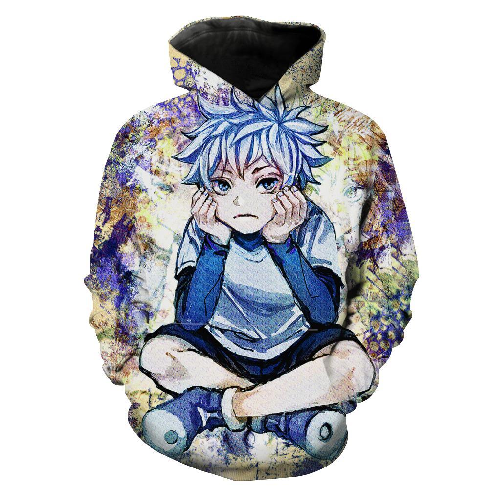 Thinking Killua Killua Anime Hunter X Hunter Hoodie 3D