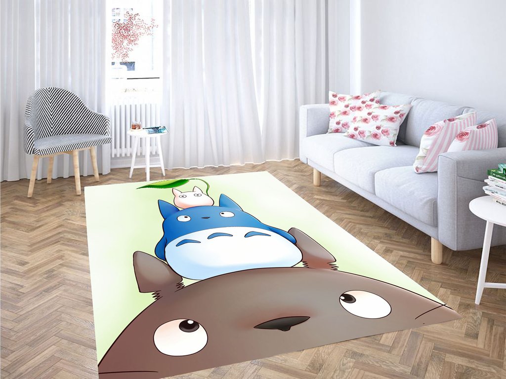 Three Character Totoro Living Room Modern Carpet Rug 5 Three Character Totoro Living Room Modern Carpet Rug