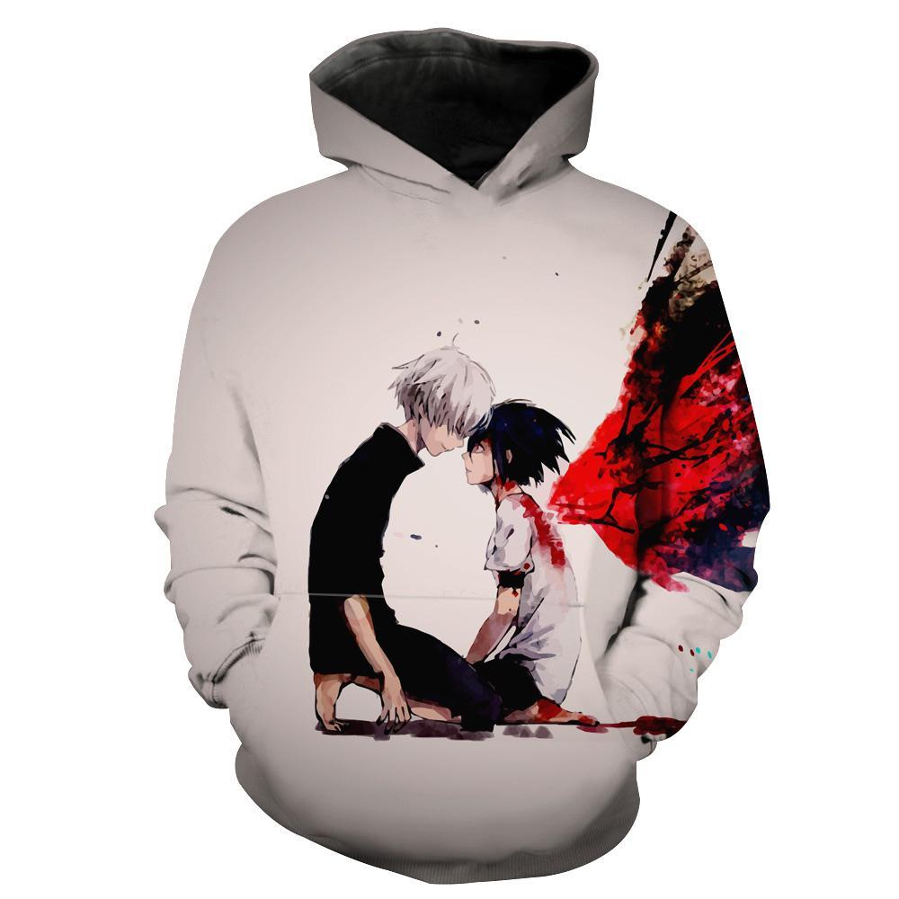 Tokyo Ghoul Ken Kaneki And Touka Kirishima Hoodie 3D 2 Tokyo Ghoul Ken Kaneki And Touka Kirishima Hoodie 3D