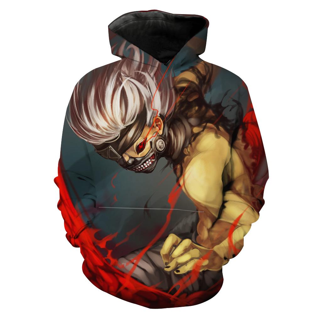 Tokyo Ghoul Ken Kaneki Hoodie 3D 1 Tokyo Ghoul Ken Kaneki Hoodie 3D