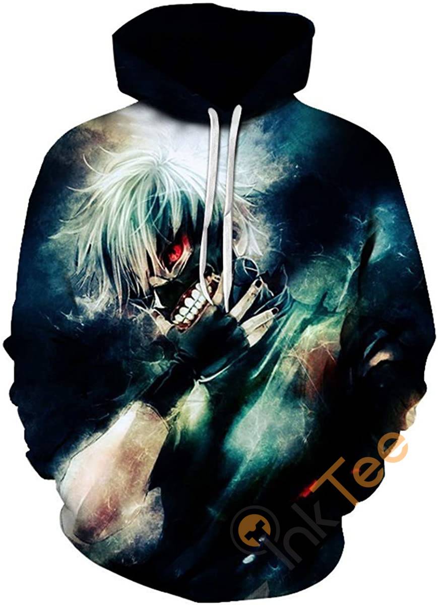 Tokyo Ghoul Print Pullover With Front Pocket Hoodie 3D 4 Tokyo Ghoul Print Pullover With Front Pocket Hoodie 3D