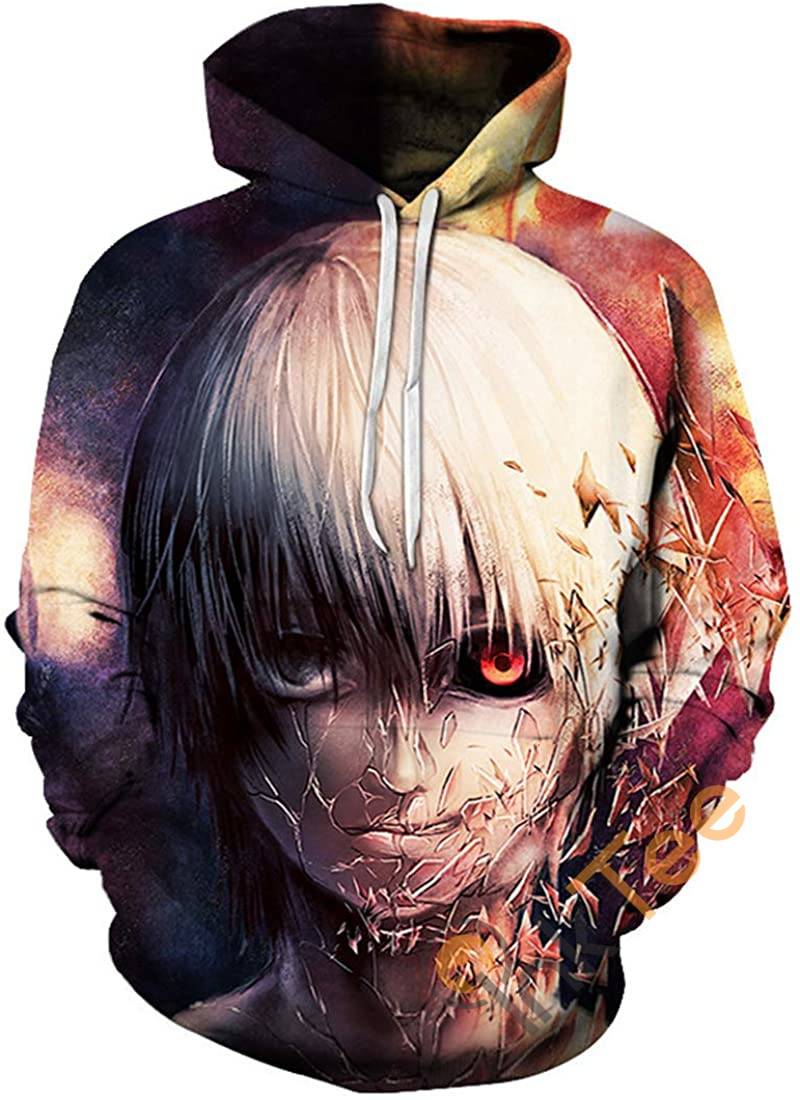 Tokyo Ghoul Print Pullover With Front Pocket Hoodie 3D