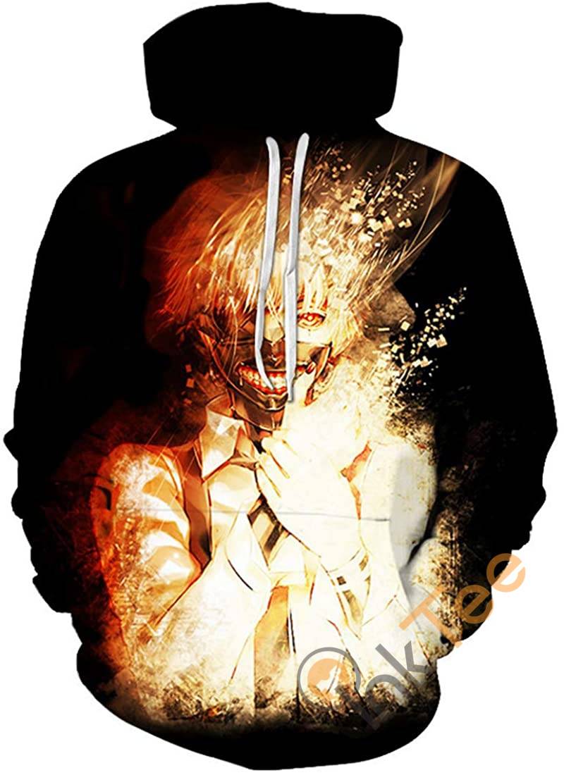 Tokyo Ghoul Print Pullover With Front Pocket Hoodie 3D 2 Tokyo Ghoul Print Pullover With Front Pocket Hoodie 3D
