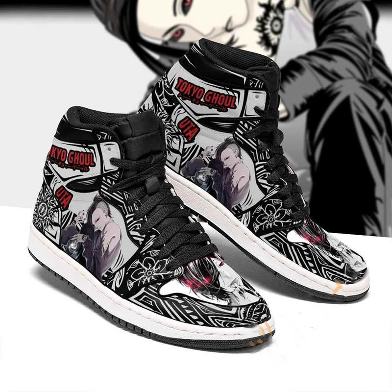 Tokyo Ghoul Uta Custom Tokyo Ghoul Sneakers Anime Air Jordan Shoes
