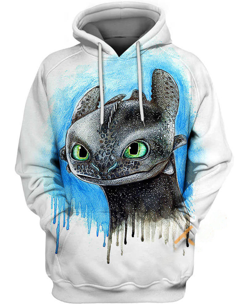 Toothless Watercolor Hoodie 3D