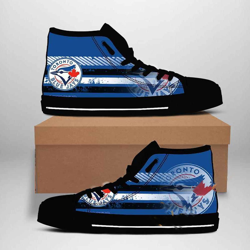 Toronto Blue Jays Mlb Baseball High Top Shoes 2 Toronto Blue Jays Mlb Baseball High Top Shoes