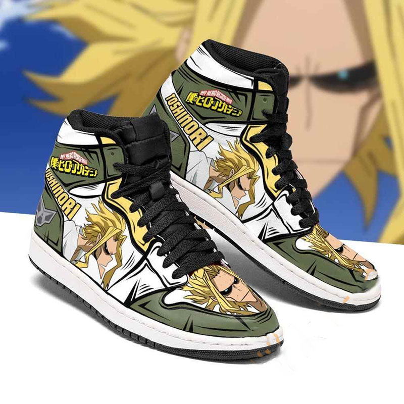 Toshinori Yagi Custom My Hero Academia Sneakers Anime Air Jordan Shoes