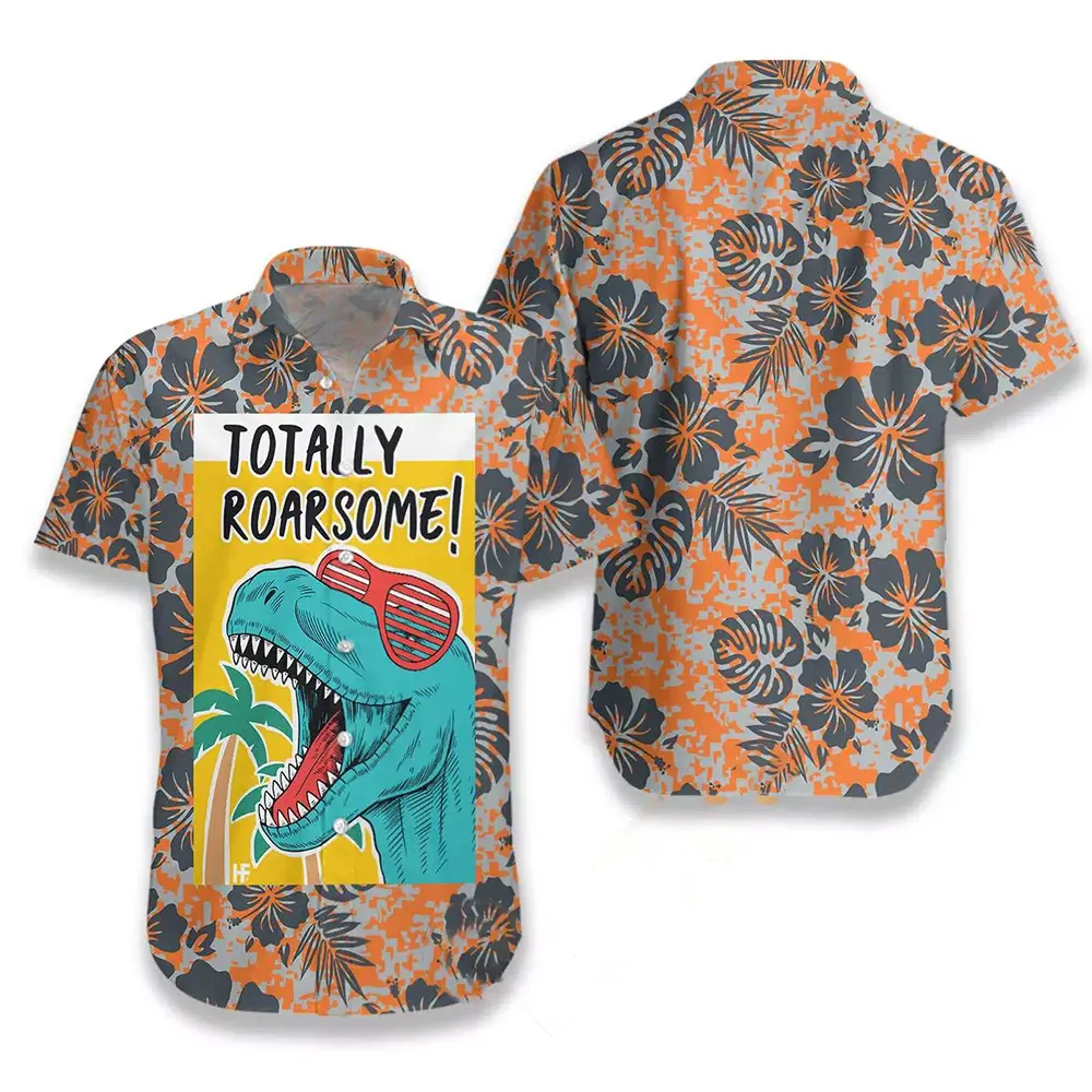 Totally Awesome T-rex Dinosaur Hawaiian shirts