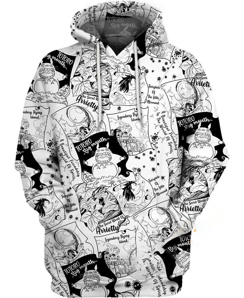 Totoro Big Mouth Hoodie 3D