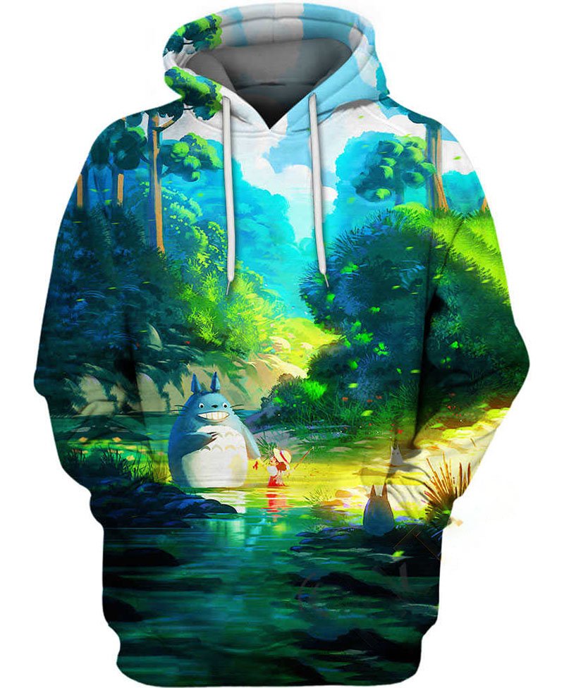 Totoro Meets Mei Hoodie 3D 9 Totoro Meets Mei Hoodie 3D