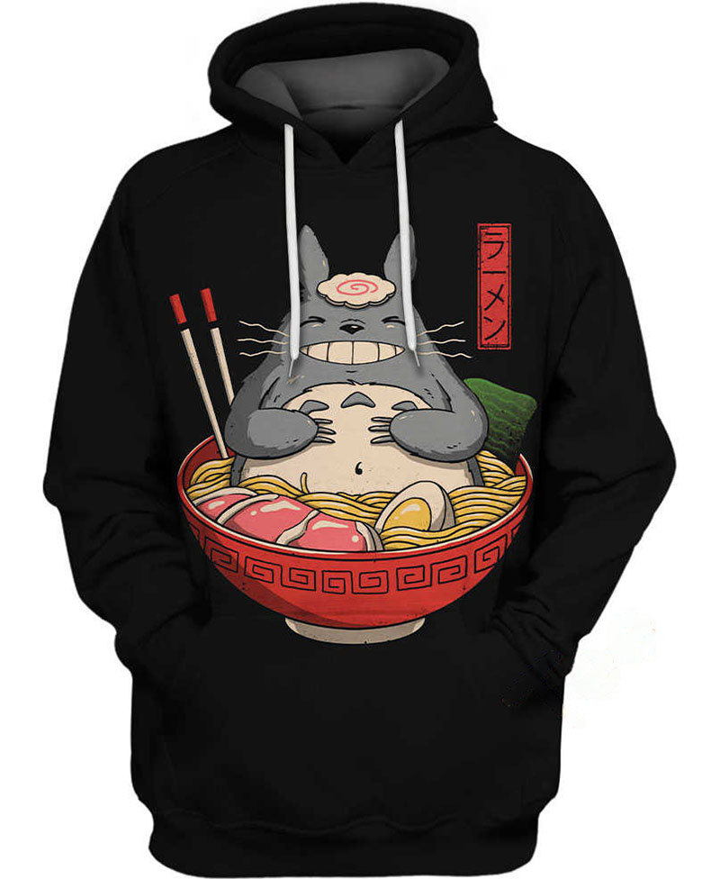 Totoro Ramen Hoodie 3D 4 Totoro Ramen Hoodie 3D