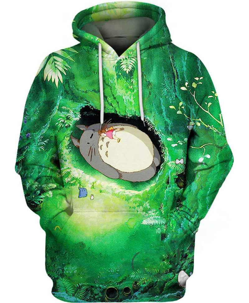 Totoro Sleeping Hoodie 3D 2 Totoro Sleeping Hoodie 3D
