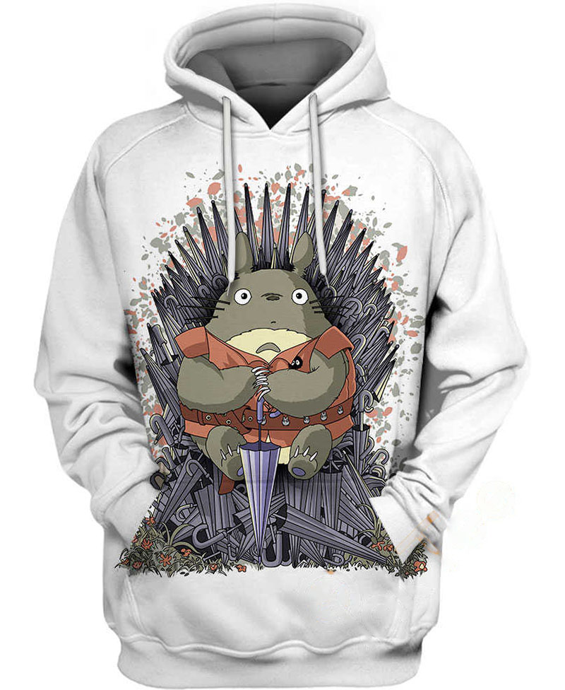 Totoro Umbrella Throne Hoodie 3D 10 Totoro Umbrella Throne Hoodie 3D