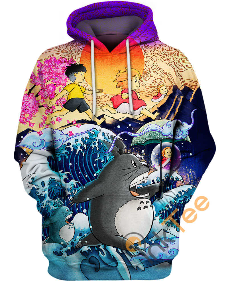 Totoro With Ponyo Hoodie 3D