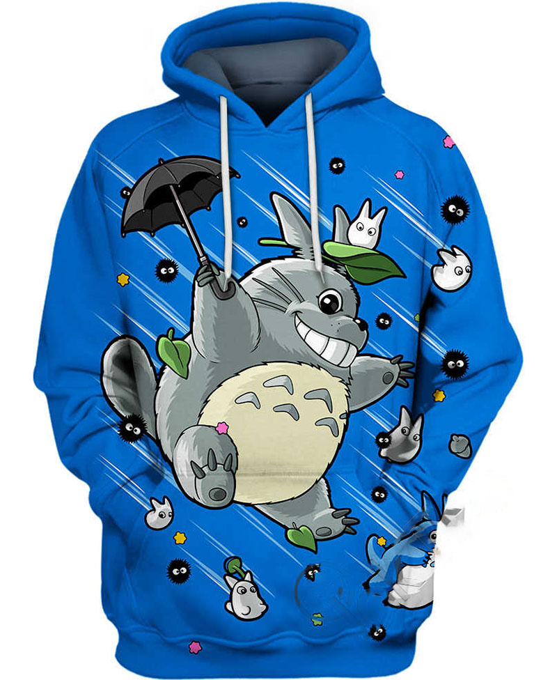 Totoro With Umbrella Hoodie 3D 12 Totoro With Umbrella Hoodie 3D