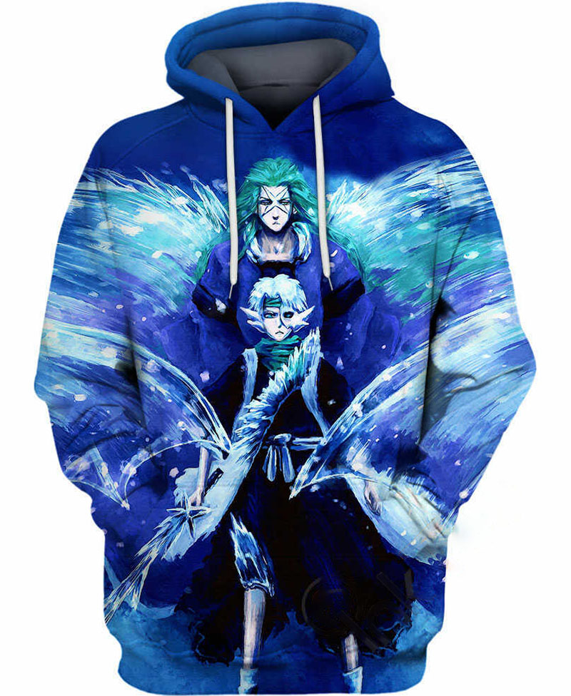 Toushirou Hitsugaya With Blue Dragon Hoodie 3D 8 Toushirou Hitsugaya With Blue Dragon Hoodie 3D
