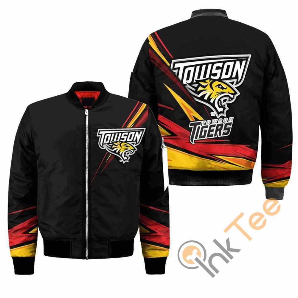 Towson Tigers NCAA Black Apparel Best Christmas Gift For Fans Bomber Jacket 3 Towson Tigers NCAA Black Apparel Best Christmas Gift For Fans Bomber Jacket