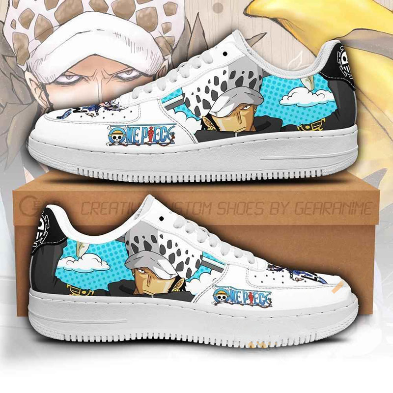 Trafalgar D. Water Law Custom One Piece Anime Nike Air Force Shoes