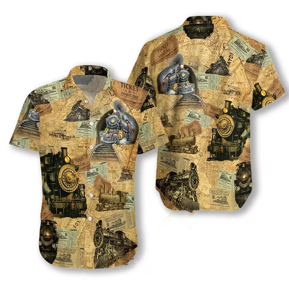 Train Locomotive Hawaiian shirts