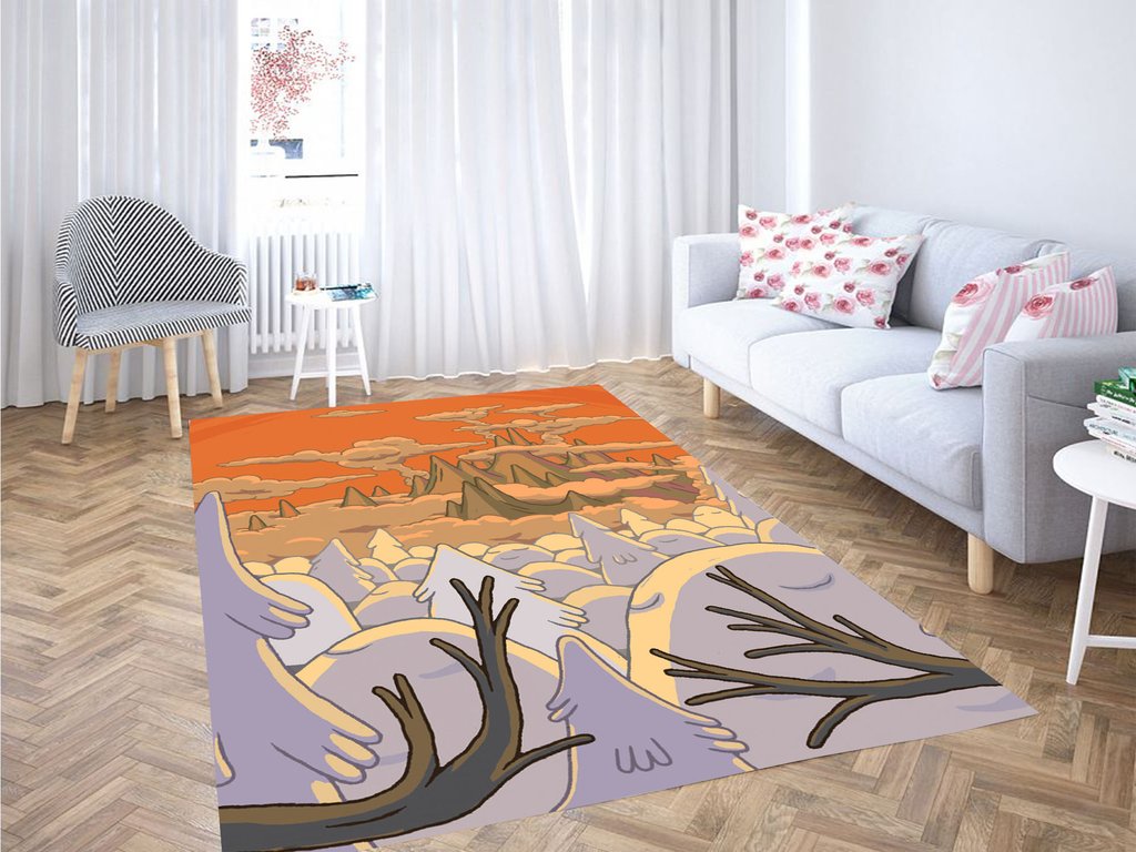 Tree Land Adventure Time Living Room Modern Carpet Rug 7 Tree Land Adventure Time Living Room Modern Carpet Rug