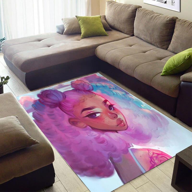 Trendy African American Beautiful Print Queen Large Inspired Home Rug 1 Trendy African American Beautiful Print Queen Large Inspired Home Rug