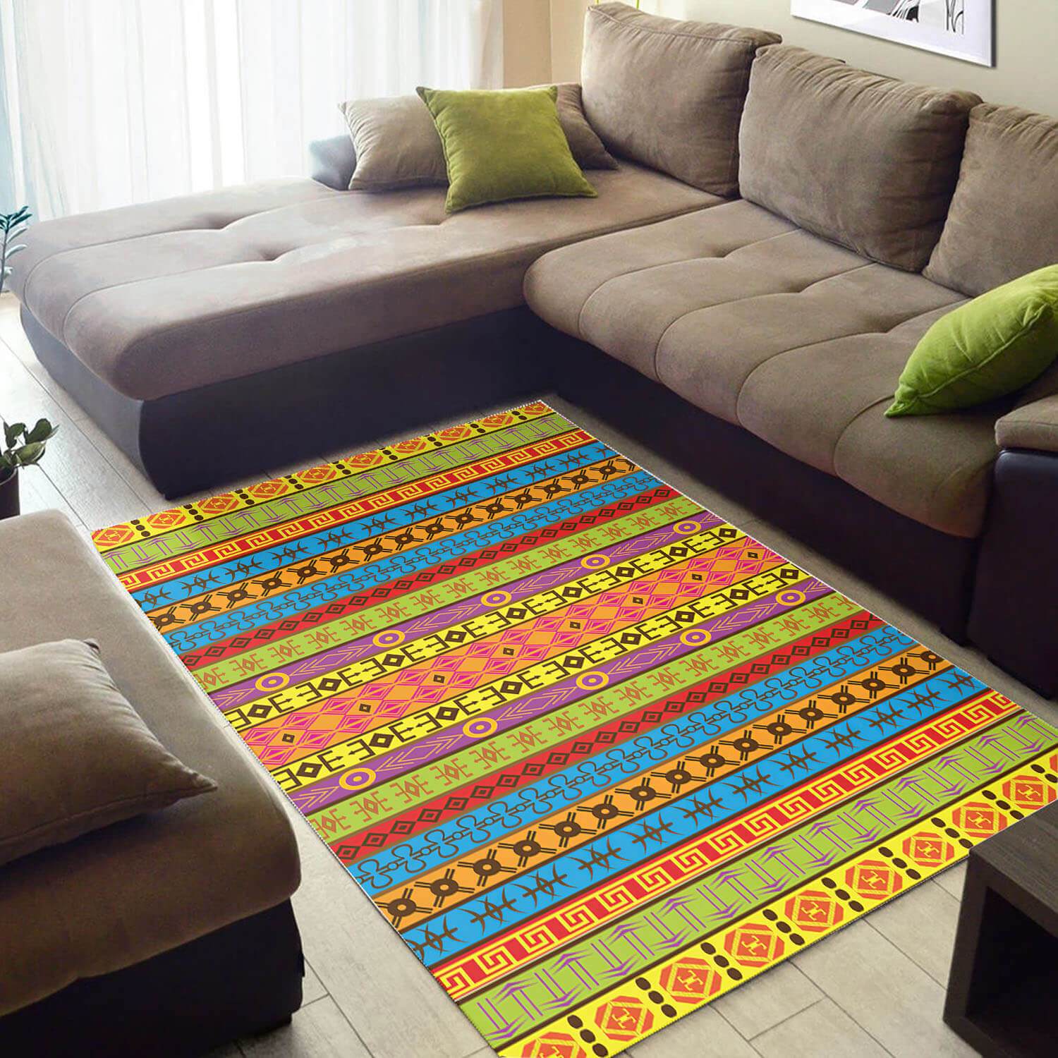 Trendy African American Nice Afrocentric Art Style Floor Inspired Home Rug