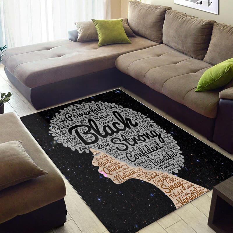 Trendy African Beautiful Black Girl Style House Rug 1 Trendy African Beautiful Black Girl Style House Rug