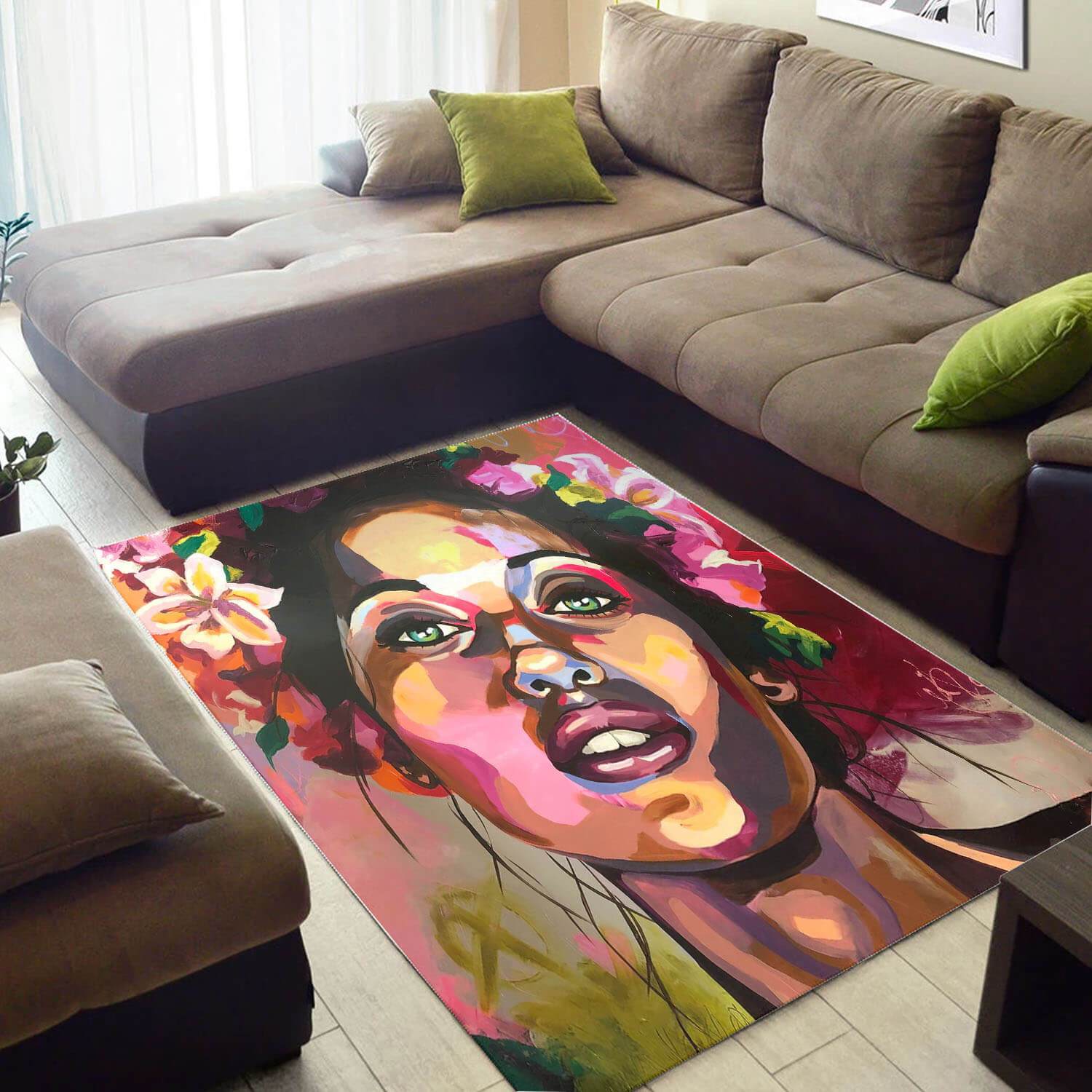 Trendy African Beautiful Themed Afro Lady Style Room Rug 2 Trendy African Beautiful Themed Afro Lady Style Room Rug