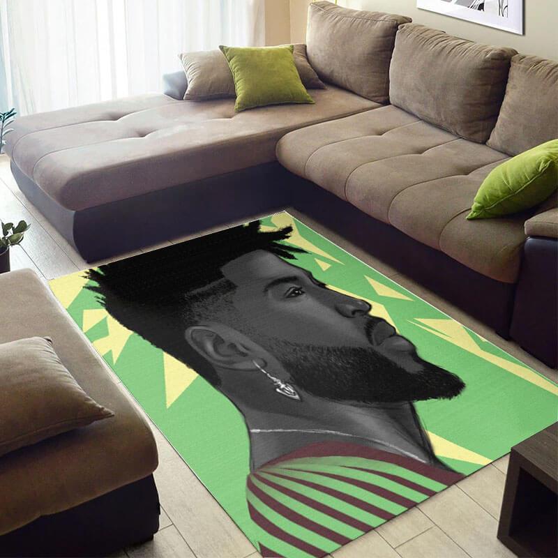 Trendy African Cute American Black King Art Melanin Men Large Themed Home Rug 3 Trendy African Cute American Black King Art Melanin Men Large Themed Home Rug
