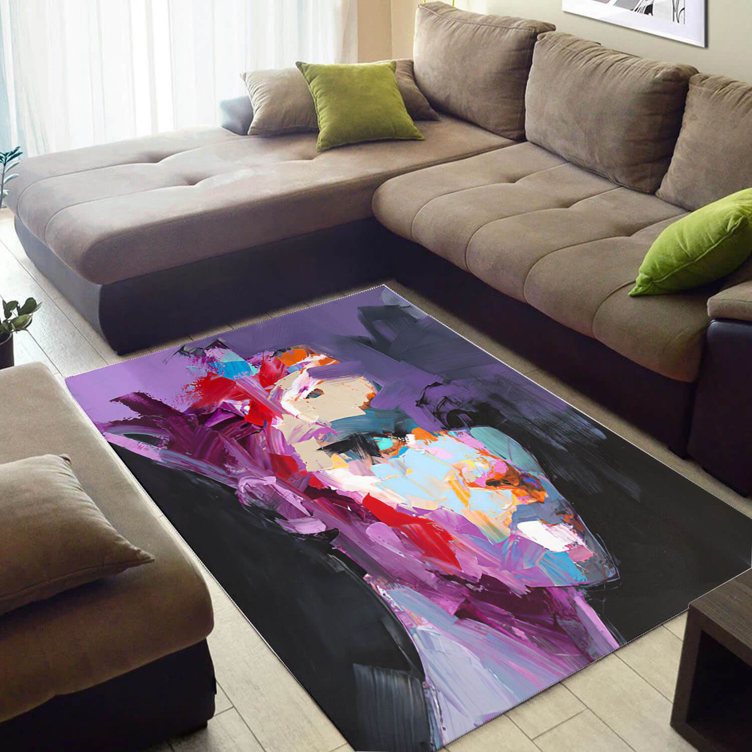 Trendy African Cute Themed Afro Lady Design Floor Living Room Rug 4 Trendy African Cute Themed Afro Lady Design Floor Living Room Rug