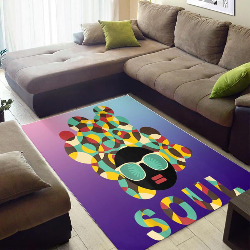 Trendy African Fancy American Art Lady Colorful Soul Themed Carpet Style Rug 5 Trendy African Fancy American Art Lady Colorful Soul Themed Carpet Style Rug