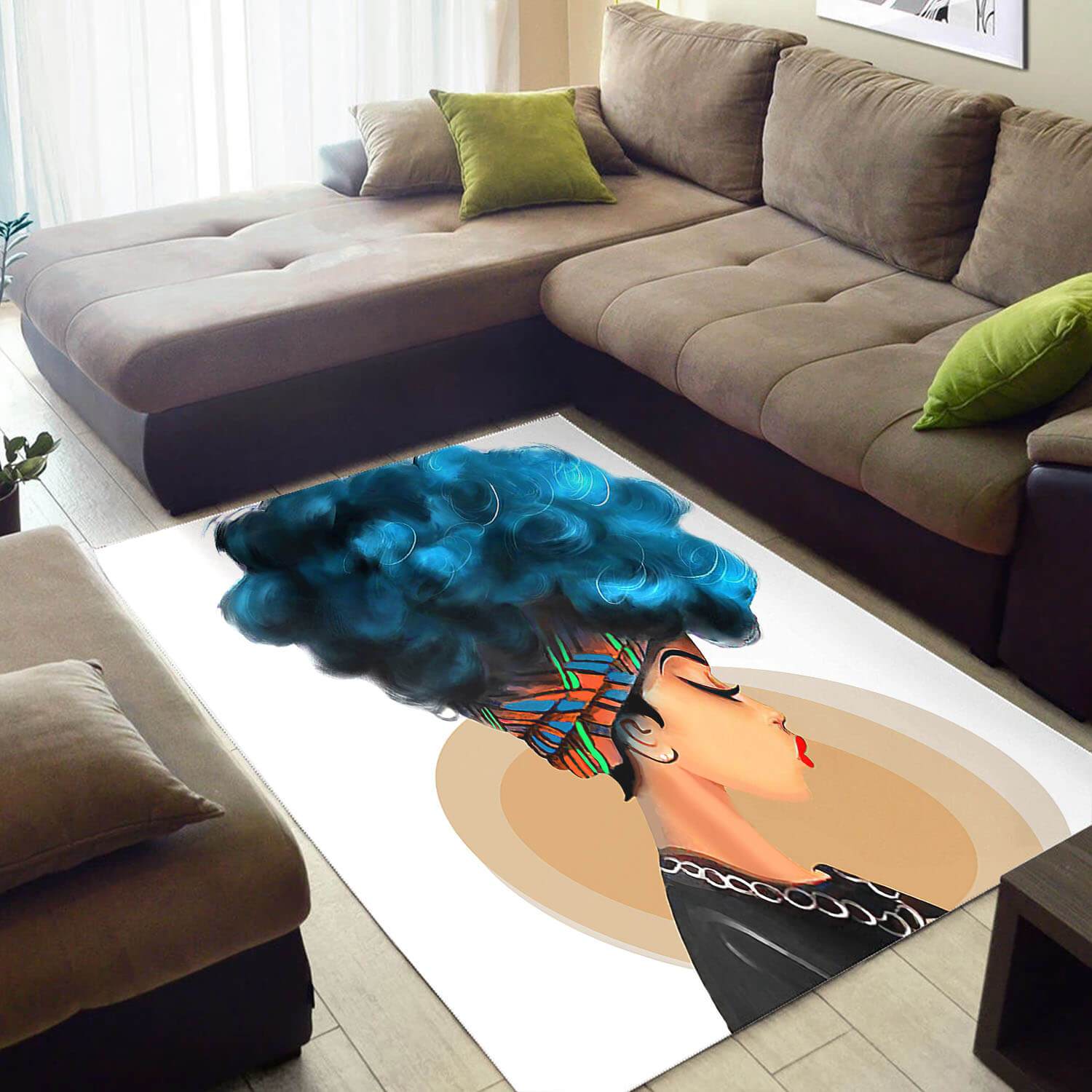 Trendy African Fancy Themed Lady Carpet Room Rug 2 Trendy African Fancy Themed Lady Carpet Room Rug