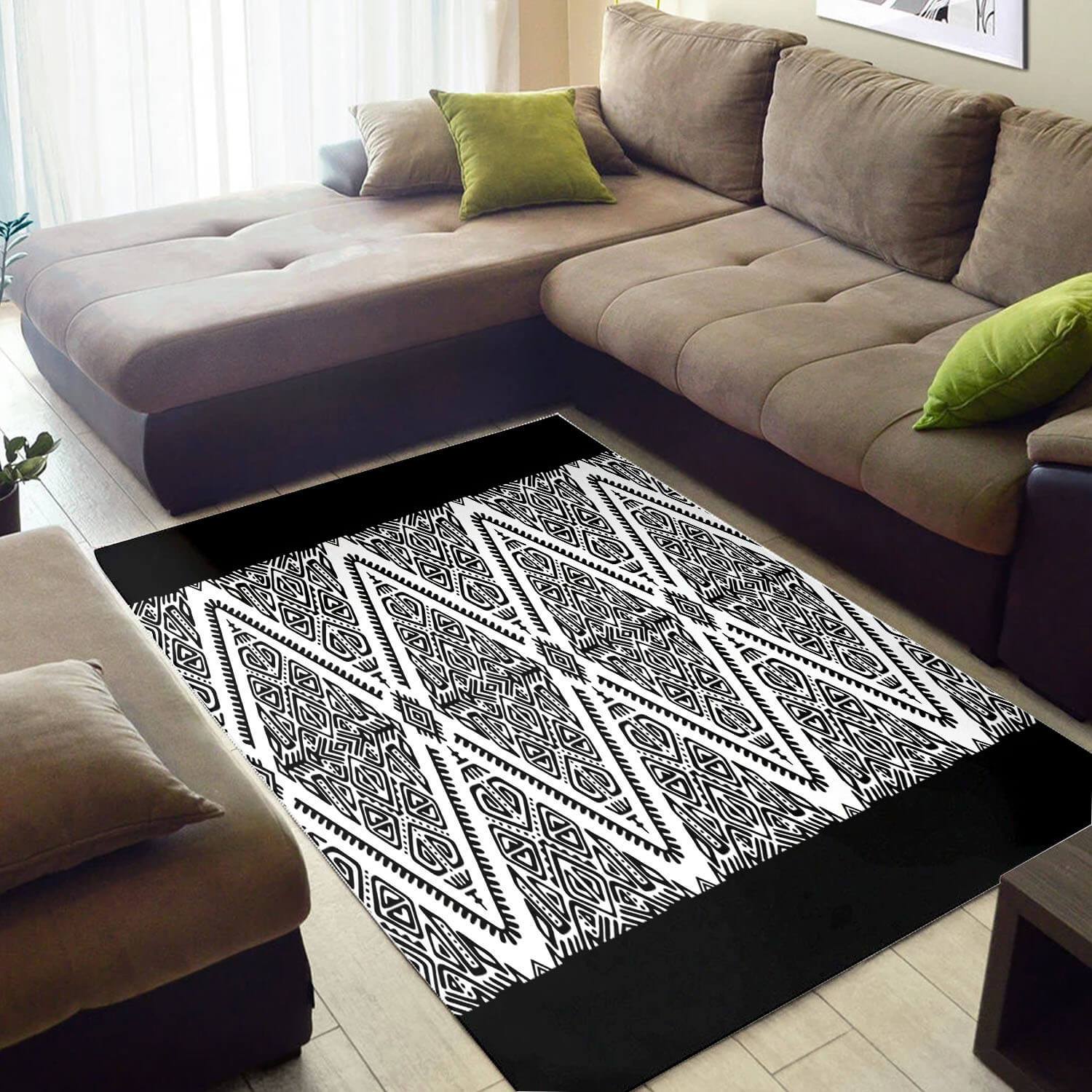 Trendy African Inspired Ethnic Seamless Pattern Themed Living Room Rug 2 Trendy African Inspired Ethnic Seamless Pattern Themed Living Room Rug