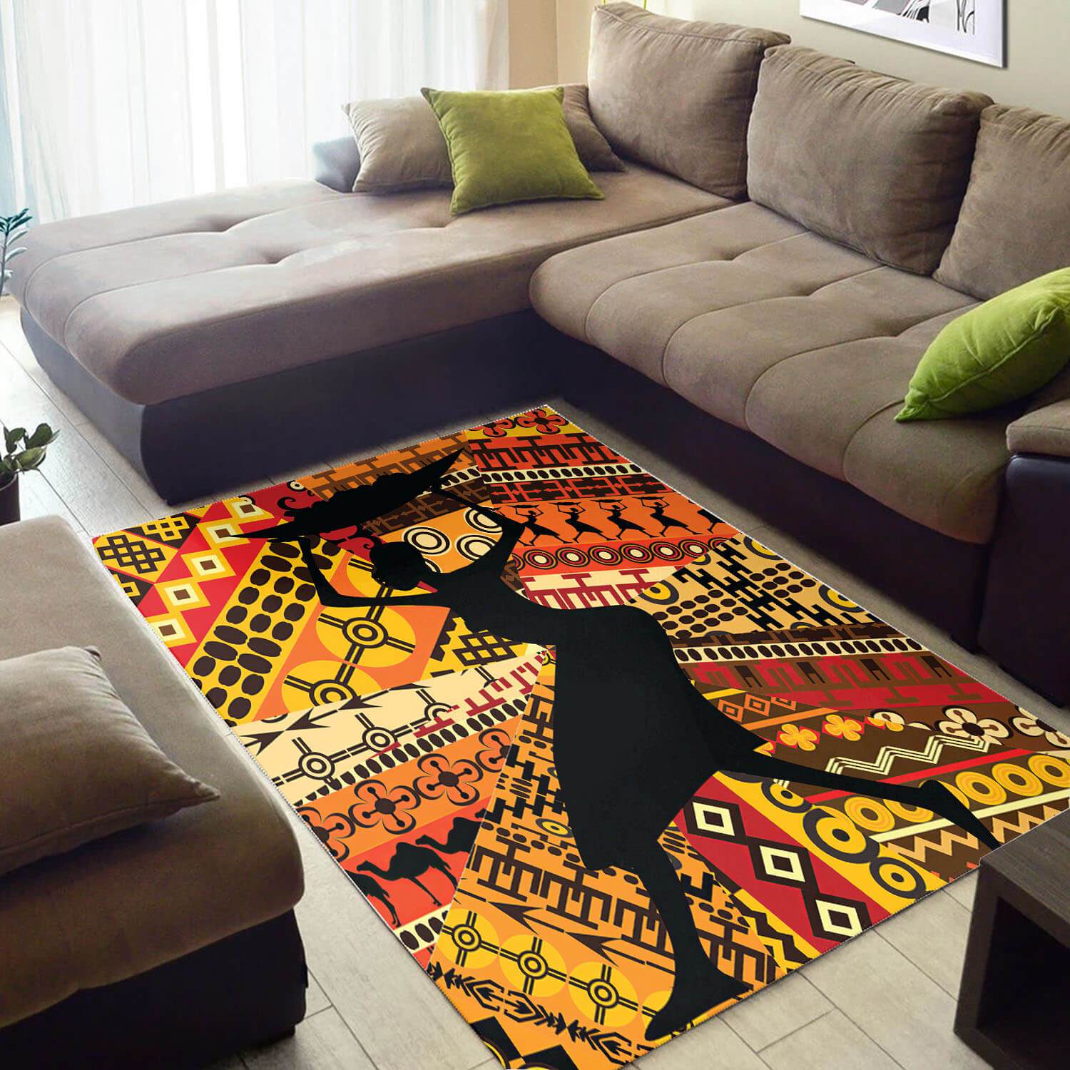 Trendy African Inspired Seamless Pattern Style Area Rug 2 Trendy African Inspired Seamless Pattern Style Area Rug