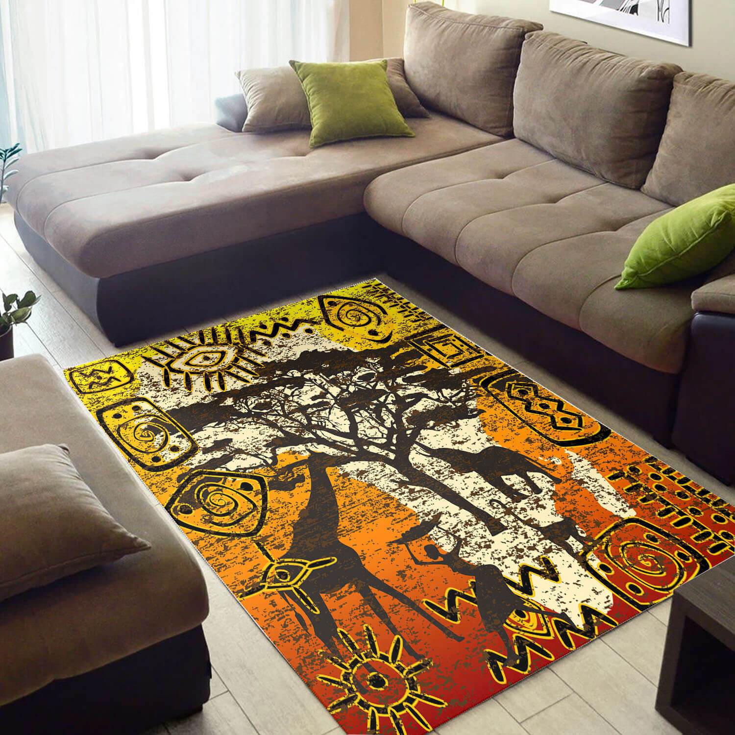 Trendy African Retro American Black Art Afrocentric Style Area Room Rug 2 Trendy African Retro American Black Art Afrocentric Style Area Room Rug