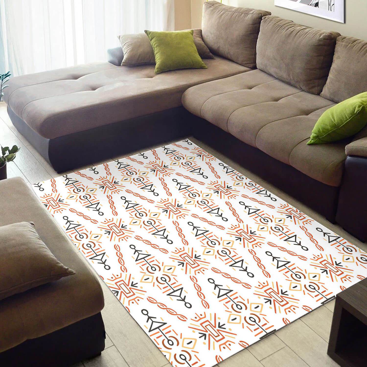Trendy African Style Amazing American Art Seamless Pattern Large Carpet House Rug