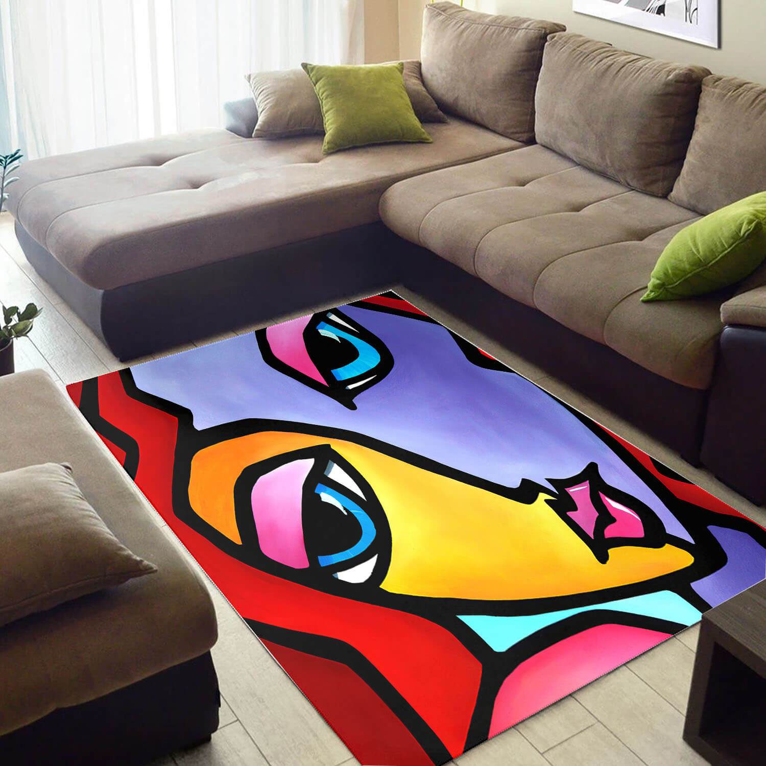 Trendy African Style Beautiful American Art Girl Large Room Rug 4 Trendy African Style Beautiful American Art Girl Large Room Rug