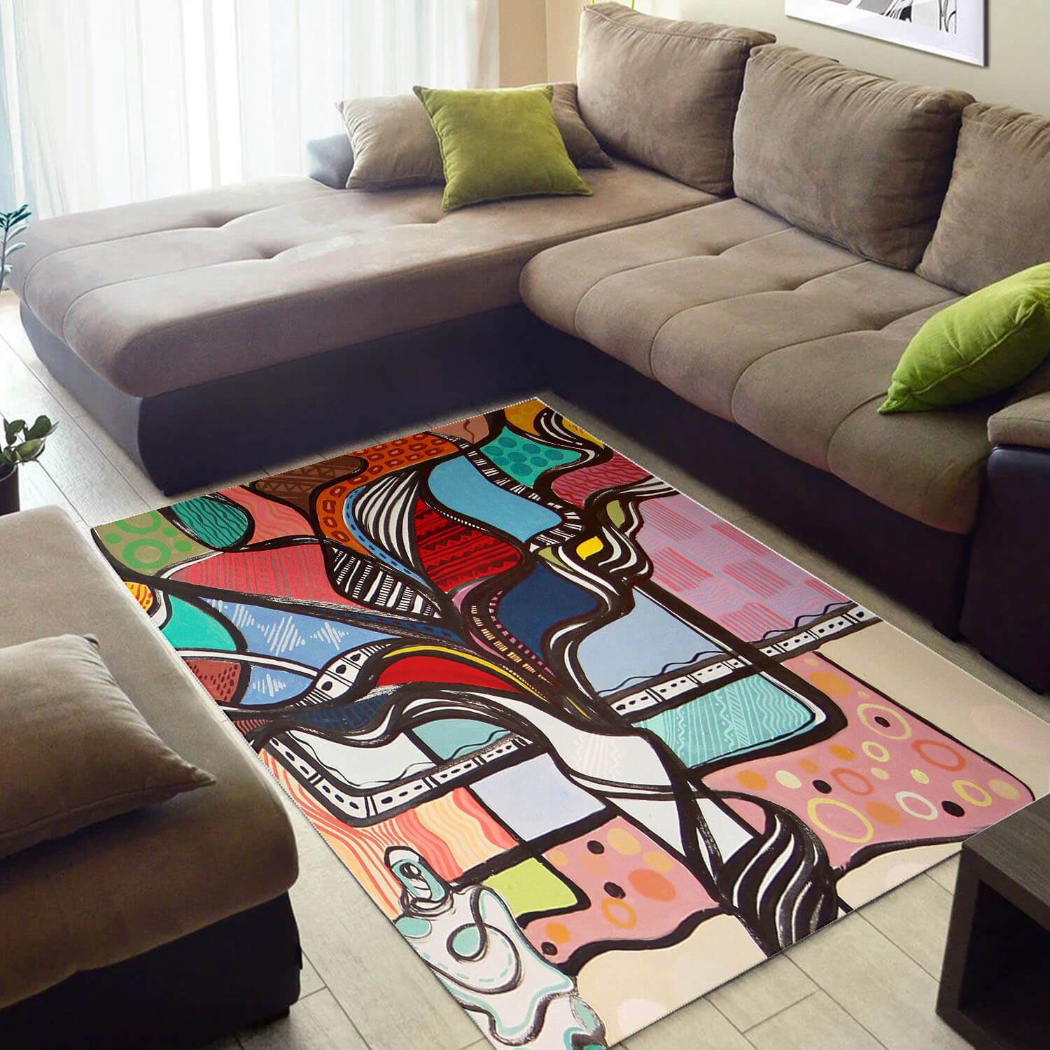 Trendy African Style Modern Afrocentric Ethnic Seamless Pattern Room Rug 1 Trendy African Style Modern Afrocentric Ethnic Seamless Pattern Room Rug