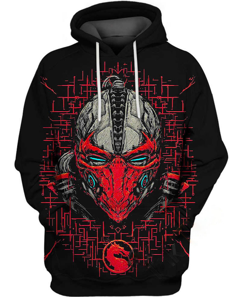 Triborg?s Mask Mortal Kombat Hoodie 3D 10 Triborg?s Mask Mortal Kombat Hoodie 3D