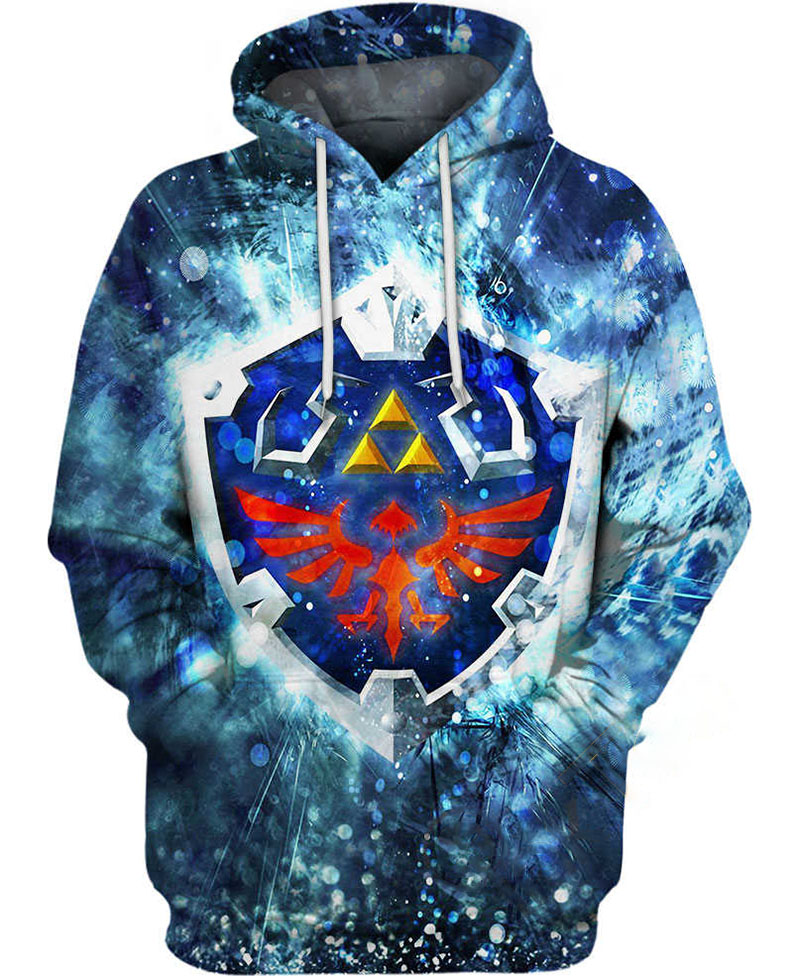 Triforce Shield Hoodie 3D 11 Triforce Shield Hoodie 3D