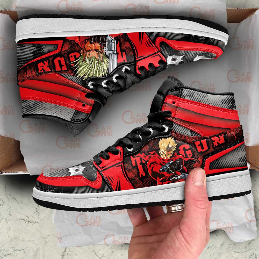 Trigun Vash The Stampede Sneakers Anime Custom Air Jordan Shoes 1 Trigun Vash The Stampede Sneakers Anime Custom Air Jordan Shoes